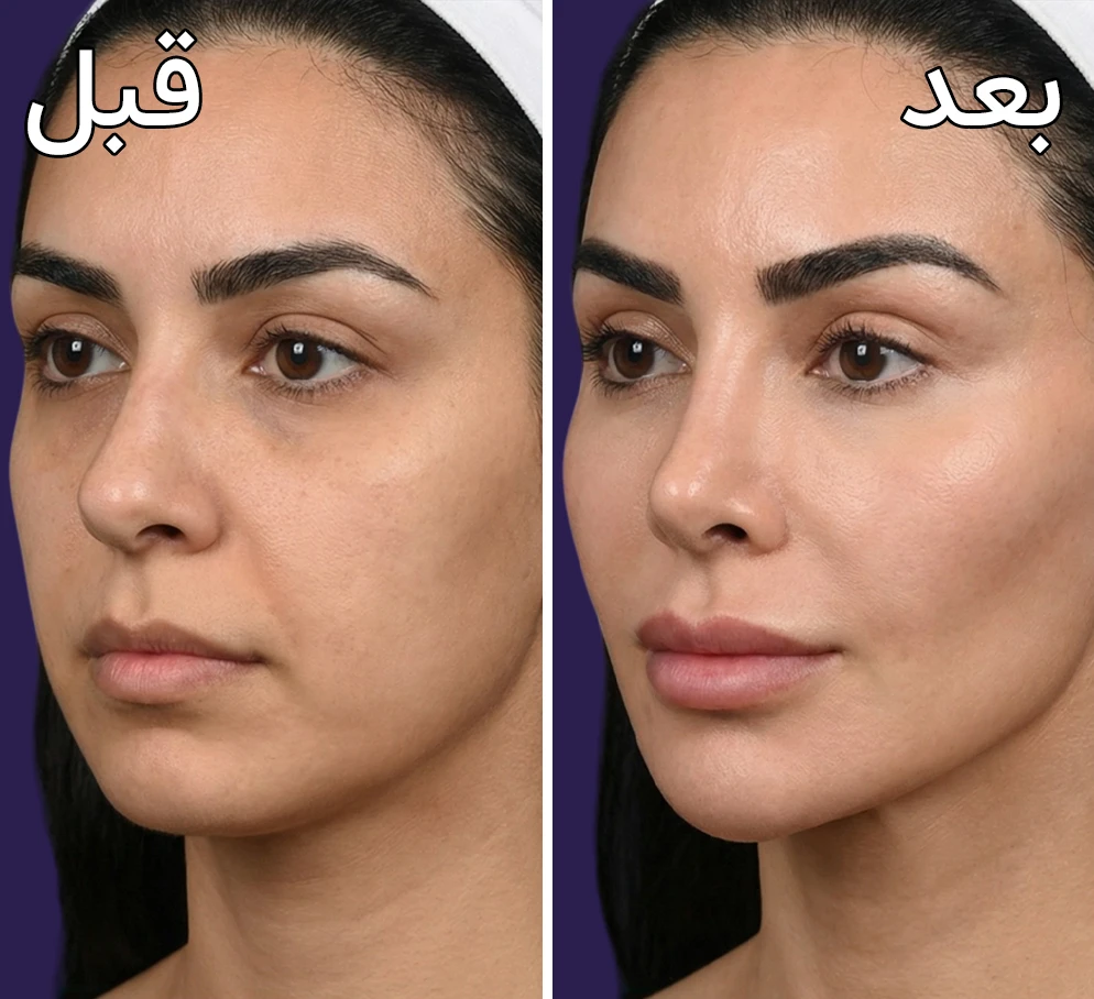 قبل و بعد کانتورینگ صورت